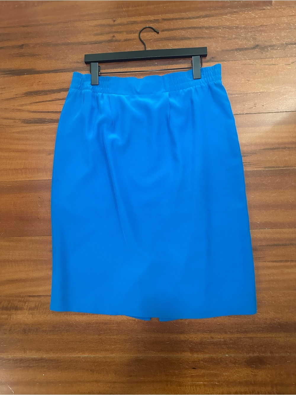 Bianca 100% Silk Turquoise Midi Skirt